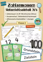Vorschau - Stundenentwürfe - Zahlenmauern: Minus im Zahlenraum 100 erforschen und wiederholen - Unterrichtseinheit 3/6 (Klasse 2) - Deckblatt