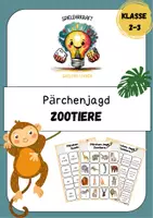 Vorschau - Spiele - Lesespiel "Pärchenjagd - Zootiere" - Deckblatt
