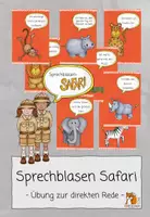 Vorschau - Aufgabenkarten - Direkte Rede | Sprechblasensafari - Deckblatt