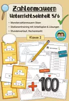 Vorschau - Stundenentwürfe - Zahlenmauern: Monsterzahlenmauern lösen - Unterrichtseinheit 5/6 (Klasse 2) - Deckblatt