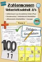 Vorschau - Stundenentwürfe - Zahlenmauern aus Grundsteinen bilden - Unterrichtseinheit 2/6 (Klasse 2) - Deckblatt