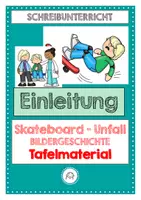 Vorschau - Fördermaterial/Inklusion - Bildergeschichte Skateboard - Unfall. Tafelmaterial - Deckblatt
