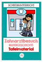 Vorschau - Bildkarten - Bildergeschichte: Zahnarztbesuch Tafelmaterial - Deckblatt