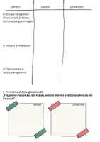 Vorschau - Arbeitsblätter - Stärken und Schwächen-Analyse - Seite 1