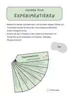 Vorschau - Mal- und Bastelvorlagen - Experimentier-Fächer (naturwissens. Erkenntnisgewinnung) - Deckblatt