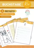 Vorschau - Arbeitsblätter - Buchstabe R lernen und spielerisch entdecken | Grundschrift - Deckblatt