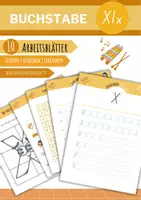 Vorschau - Arbeitsblätter - Buchstabe X Arbeitsblatt | Grundschrift - Deckblatt