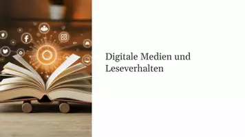 Vorschau - Fördermaterial/Inklusion - Präsentation: Digitale Medien und Leseverhalten – als PDF und PowerPoint-Datei - Deckblatt