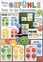 Vorschau - Poster - Gefühle Poster Klassenzimmer / Schule (Emojis & Farben) Emotionen / Morgenkreis - Deckblatt