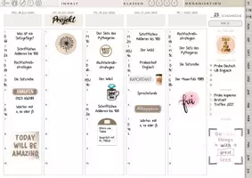 Vorschau - Lehrpläne/Lehrermaterial - DIGITALER LEHRERPLANER 25/26 | 10 Std. | 12 Kl. | 35 SuS | 1500+ Sticker - Deckblatt