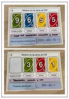 Vista previa - Juegos / Gamificación - Números con las cartas del uno - página 1