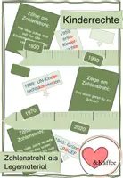 Vorschau - Mal- und Bastelvorlagen - Kinderrechte: Zahlenstrahl als Legematerial - Deckblatt