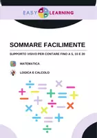 anteprima - Esercizi - Impara a Contare Fino a 20 / Matematica Facile - Pagina di copertina