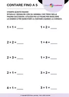 anteprima - Esercizi - Impara a Contare Fino a 20 / Matematica Facile - Pagina 1