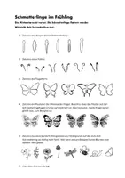 Vorschau - Arbeitsblätter - Einen Schmetterling zeichnen - Schritt für Schritt Anleitung - Deckblatt