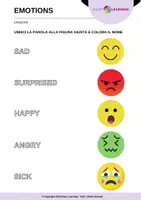 anteprima - Esercizi - Indovina le Emozioni - Guess the Emotions /Inglese Beginner - Pagina 1