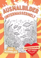 Vorschau - Arbeitsblätter - Unterwasserwelt Kunst Unter Wasser Fische Fensterbilder Mandala Bilder ausmalen - Deckblatt