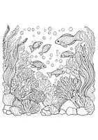 Vorschau - Arbeitsblätter - Unterwasserwelt Kunst Unter Wasser Fische Fensterbilder Mandala Bilder ausmalen - Seite 2
