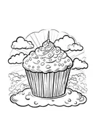 Vorschau - Arbeitsblätter - Muffins Ausmalbild Muffin Fensterbilder Kuchen Mandala Bilder ausmalen - Seite 2
