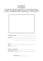 Vorschau - Arbeitsblätter - Betriebspraktikum - Praktikumsmappe / Praktikumsbericht - Seite 1