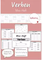 Vorschau - Arbeitsblätter - Miniheft: Verben (Wortarten) - Deckblatt