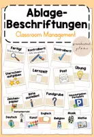 Vorschau - Anderer Materialtyp - Beschriftungen für Ablagen / Fächer (Classroom Management) - Deckblatt