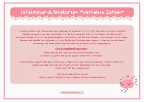 Vorschau - Poster - Verliebte Zahlen (Tafelmaterial:Bildkarten) - Seite 1