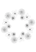 Vorschau - selbst erstellte Cliparts/Grafiken - Clipart Blumenkranz 1, Mandala aus Blumen, Kunstunterricht, SVG-Datei - Deckblatt