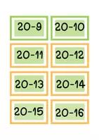 Vorschau - Aufgabenkarten - Karteikarten Subtraktion Zahlenraum 20 differenziert Training - Seite 3