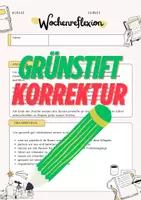Vorschau - Anderer Materialtyp - Heft zur Wochenreflexion für Schüler*innen - Deckblatt