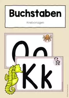 Vorschau - Stationenlernen - Buchstaben Knetvorlagen - Deckblatt