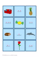 Vorschau - Stationenlernen - Paarsuche-Spiel zu den Silbenkönigen (Vokale) - Seite 1