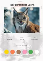 Vorschau - Stationenlernen - Der Eurasische Luchs – Steckbrief inklusive – Tiere Europas – Montessori Lernkarten (Kontinente entdecken) - Deckblatt