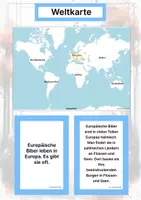 Vorschau - Stationenlernen - Der Europäische Biber – Steckbrief inklusive – Tiere Europas – Montessori Lernkarten (Kontinente entdecken) - Seite 2
