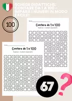 anteprima - Didattica a stazioni - Schede didattiche: Contare da 1 a 100 – Impara i numeri in modo facile - Pagina di copertina