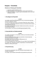 Vorschau - Prüfungsvorbereitung - Enzyme - Checkliste - Seite 1