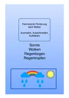 Vorschau - Arbeitsblätter - Frühling Feinmotorik Kunst - Deckblatt