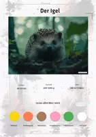 Vorschau - Arbeitsblätter - Der Igel – Steckbrief inklusive – Tiere Europas – Montessori Lernkarten (Kontinente entdecken) - Deckblatt