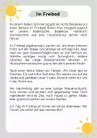 Vorschau - Arbeitsblätter - Lesetext (Lesetandem) "Im Freibad" - mit Fragen zum Text - Seite 1