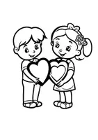 Vorschau - Arbeitsblätter - Valentinstag Ausmalbilder Fensterbilder Herzen Bild ausmalen - Seite 2