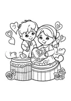 Vorschau - Arbeitsblätter - Valentinstag Ausmalbilder Fensterbilder Herzen Bild ausmalen - Seite 3