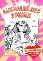 Vorschau - Mal- und Bastelvorlagen - Pharaoh Sphinx Altes Ägypten Ausmalbilder Materialpaket - Deckblatt