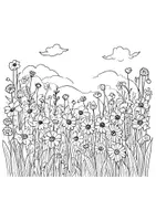 Vorschau - Arbeitsblätter - Ausmalbild Blumenwiese Fensterbilder Mandala Bilder ausmalen - Seite 2