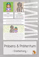 Vorschau - Stundenentwürfe - Präsens & Präteritum | Einführung | Legematerial - Deckblatt