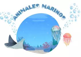 Vista previa - Refuerzo / NEE / Materiales de apoyo - ANIMALES MARINO - VOCABULARIO: Tarjetas 3 partes. Montessori. - página 1