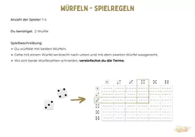 Vorschau - Spiele - Würfelspaß: Terme vereinfachen und zusammenfassen Kl. 7/8 - Seite 2