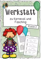 Vorschau - Unterrichtsreihen - Karneval (Fasching) - Werkstatt für die Klasse 2 - Deckblatt