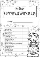 Vorschau - Stationenlernen - Karneval (Fasching) - Werkstatt für die Klasse 3 - Seite 1