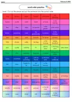 Vorschau - Arbeitsblätter - Word order practice puzzle for kids - Deckblatt