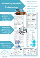 Vorschau - Stationenlernen - Globalization: Vocabulary-booster exercises - Deckblatt